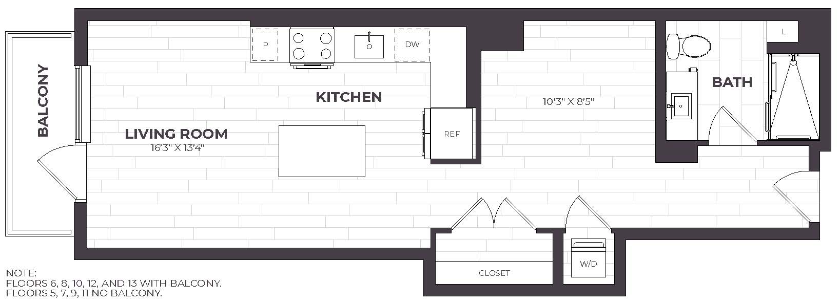 Floor Plan Image of Apartment Apt 0502